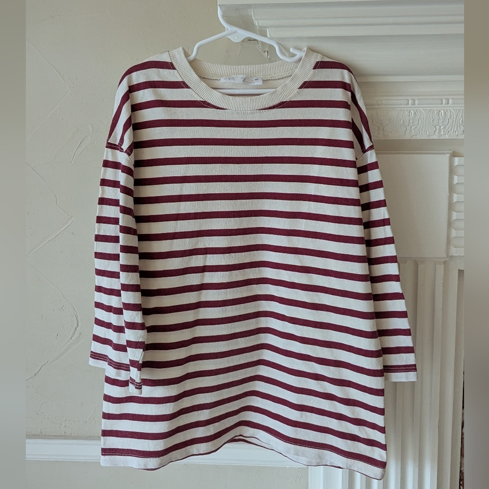 Zara | Striped 3/4 Sleeve T-shirt